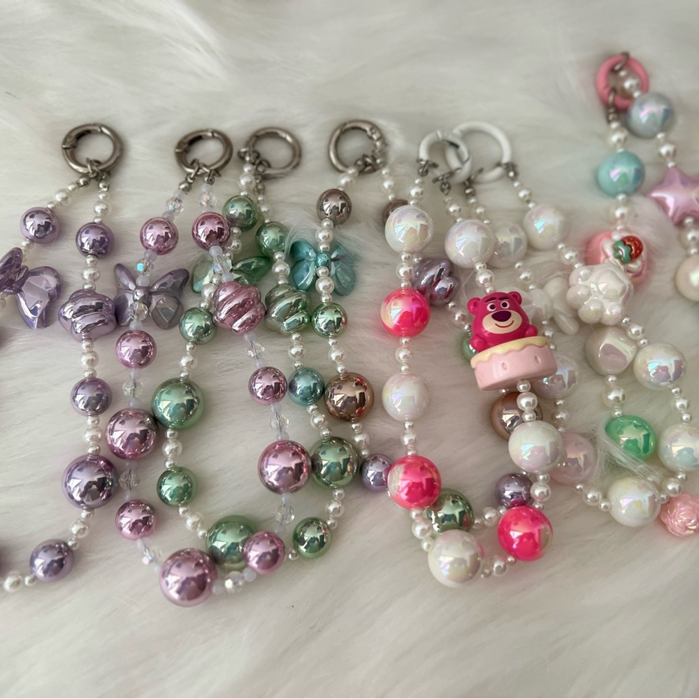 Handmade Beaded Bag chain/ Keychain / phone chain